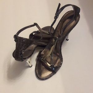 Nine West/ Purple Pewter/ Exotic Print Heels